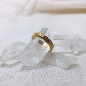 Hawaiian flat #9 yellowgold ring1