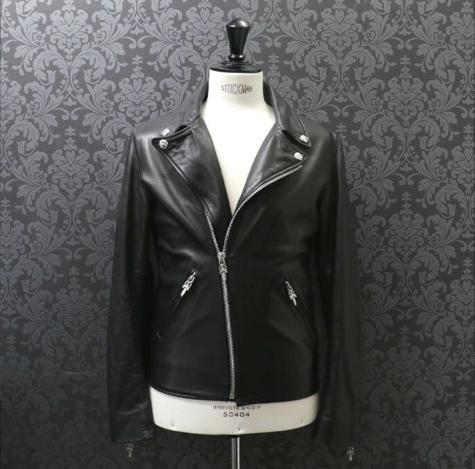 CHROME HEARTS クロムハーツ ベーシック・モト ダブルレザーライダース
