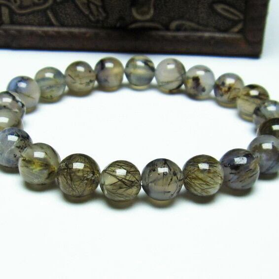 ルチルインアゲート ブレスレット 9mm [M便 1/10] 111-11092