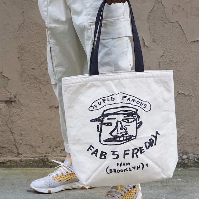 Basquiat "Fab 5 Freddy" Large Canvas Tote Bag