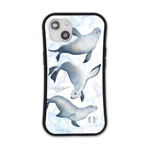 【iPhone耐衝撃グリップケース】Marine life（オーストラリアアシカ）