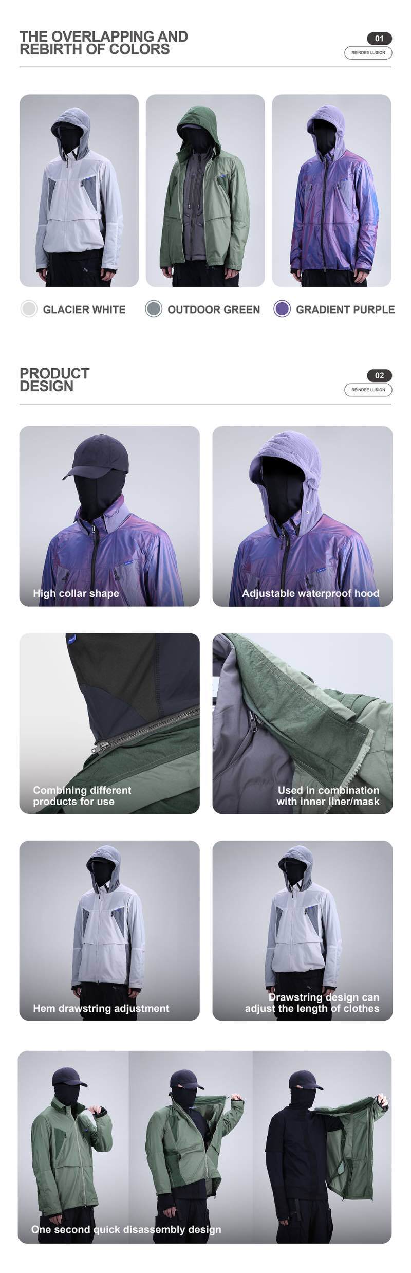 新品未使用 REINDEE LUSION 23SS　2in1ウィンドブレーカー REINDEE LUSION 23SS 2in1ウィンドブレーカー | テックウェア