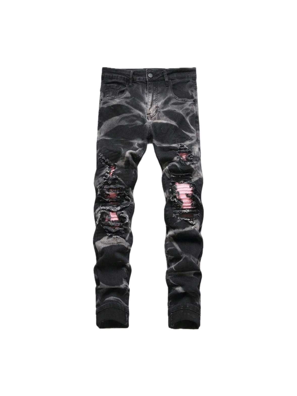 GUAPI -OBSIDIAN BLACK DICE FLARED DENIM- | Pay ID