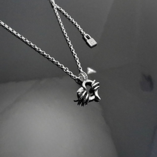 THORNY HEART [SMALL] #1 NECKLACE with GODSIZE® I.D. TAG / ソーニーハート S #1ネックレス ゴッドサイズ® I.D.タグ