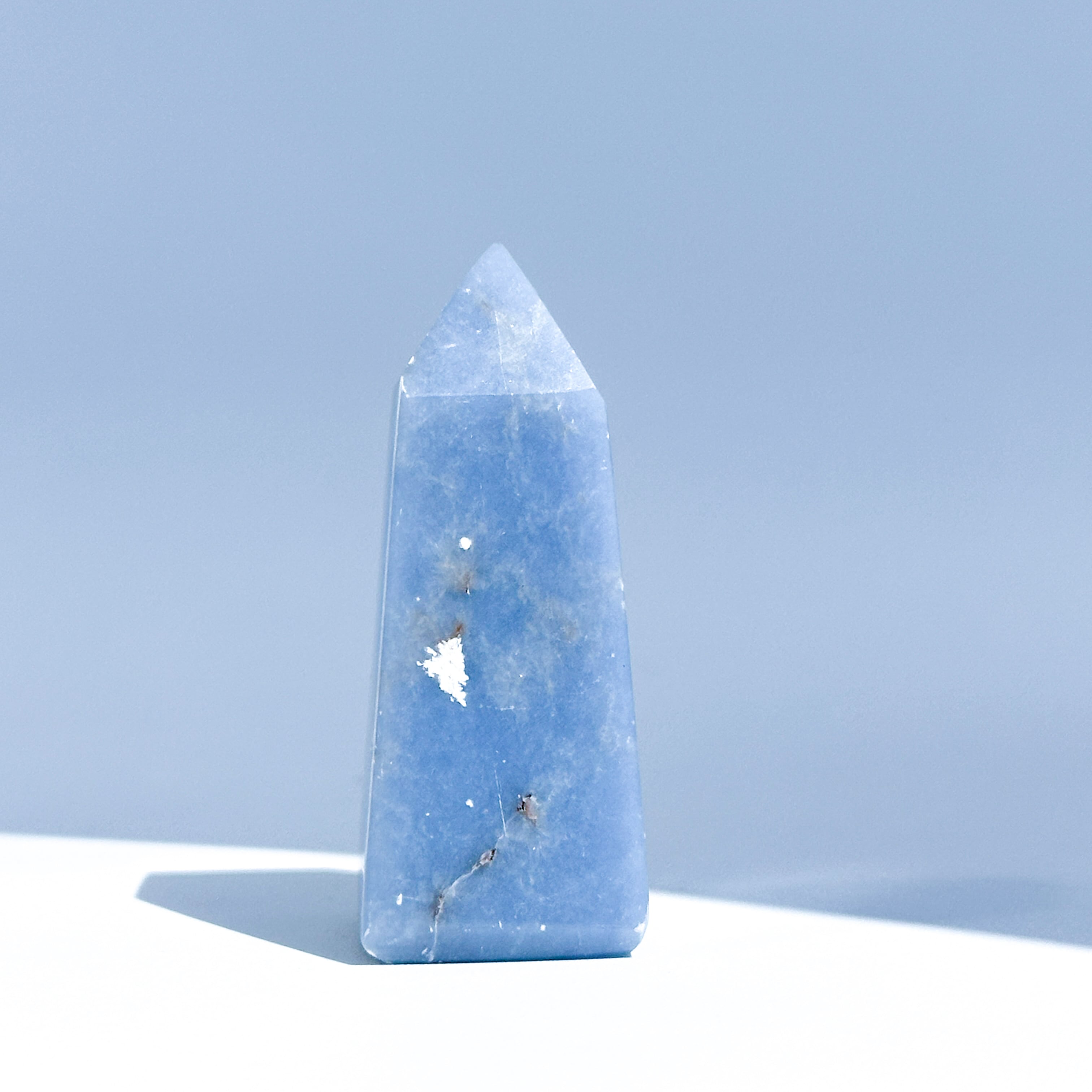 天然石エンジェルライトの馬　ご購入前に在庫確認必要G.155 エンジェライト タワー 71◇ Angelite ◇天然石・鉱物・パワーストーン