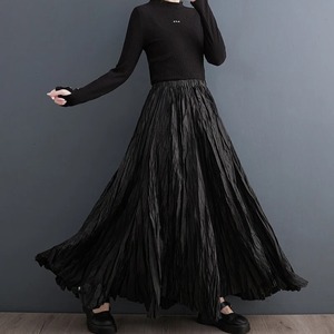 Long Pleated Skirt