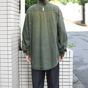 faded design denim shirt