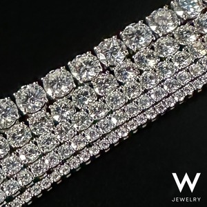 【4mm】W Jewelry Moissanite "Tennis Chain Bracelet" Silver
