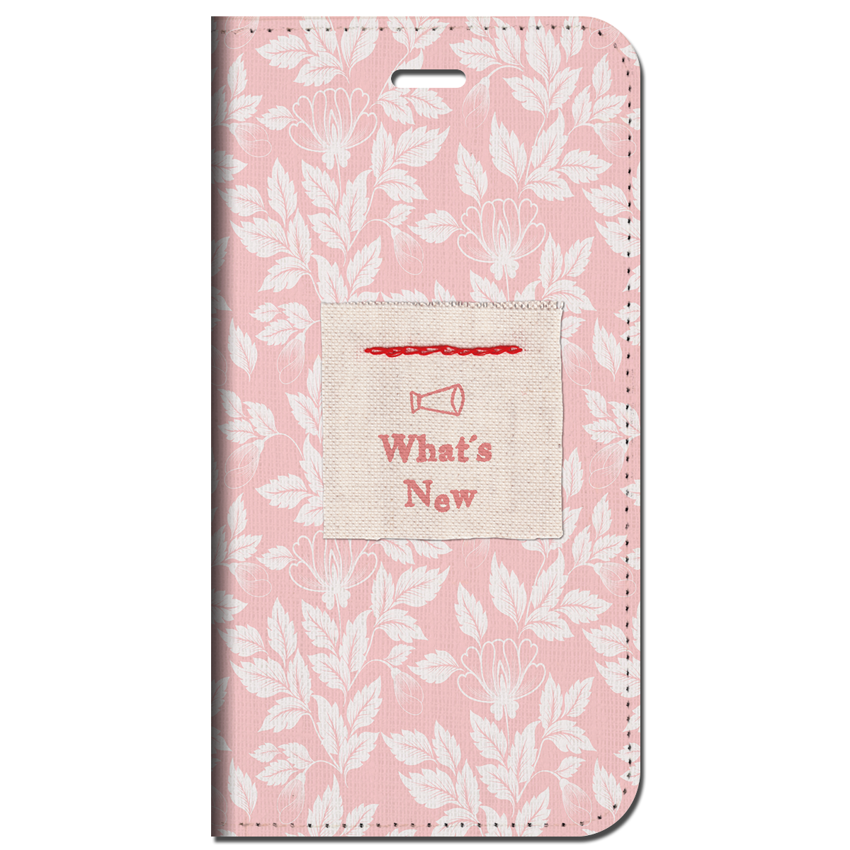 iPhone対応 スマホ 手帳型ケース 唐草ピンク ポップ イラスト 【iPhone17 / iPhone16 / iPhone16e / iPhoneSE 他 iPhone各機種対応】 st40