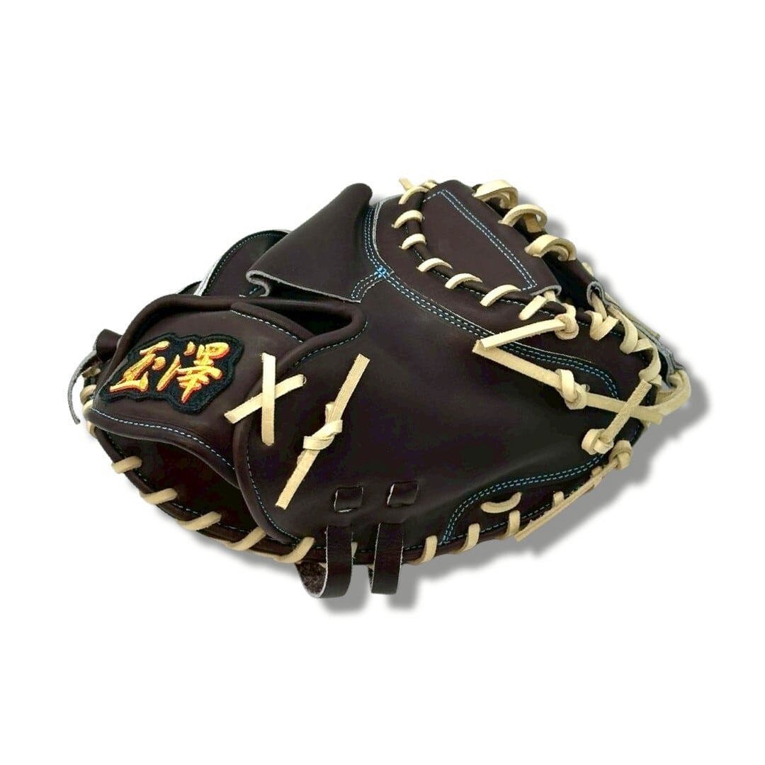 硬式】玉澤 キャッチャーミット DELUXE TKC-TLS2DX 本体：Dブラウン 紐
