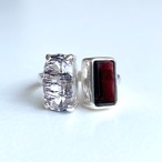 メロディストーン と トルマリン のフォークリング SV925