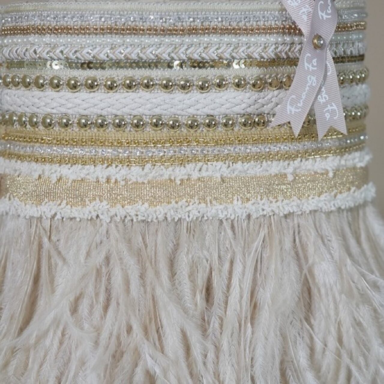 FuangFa＆M'S STYLEコラボ　　Wスタッズ４リボンRich カゴバッグ 　【MS-2】