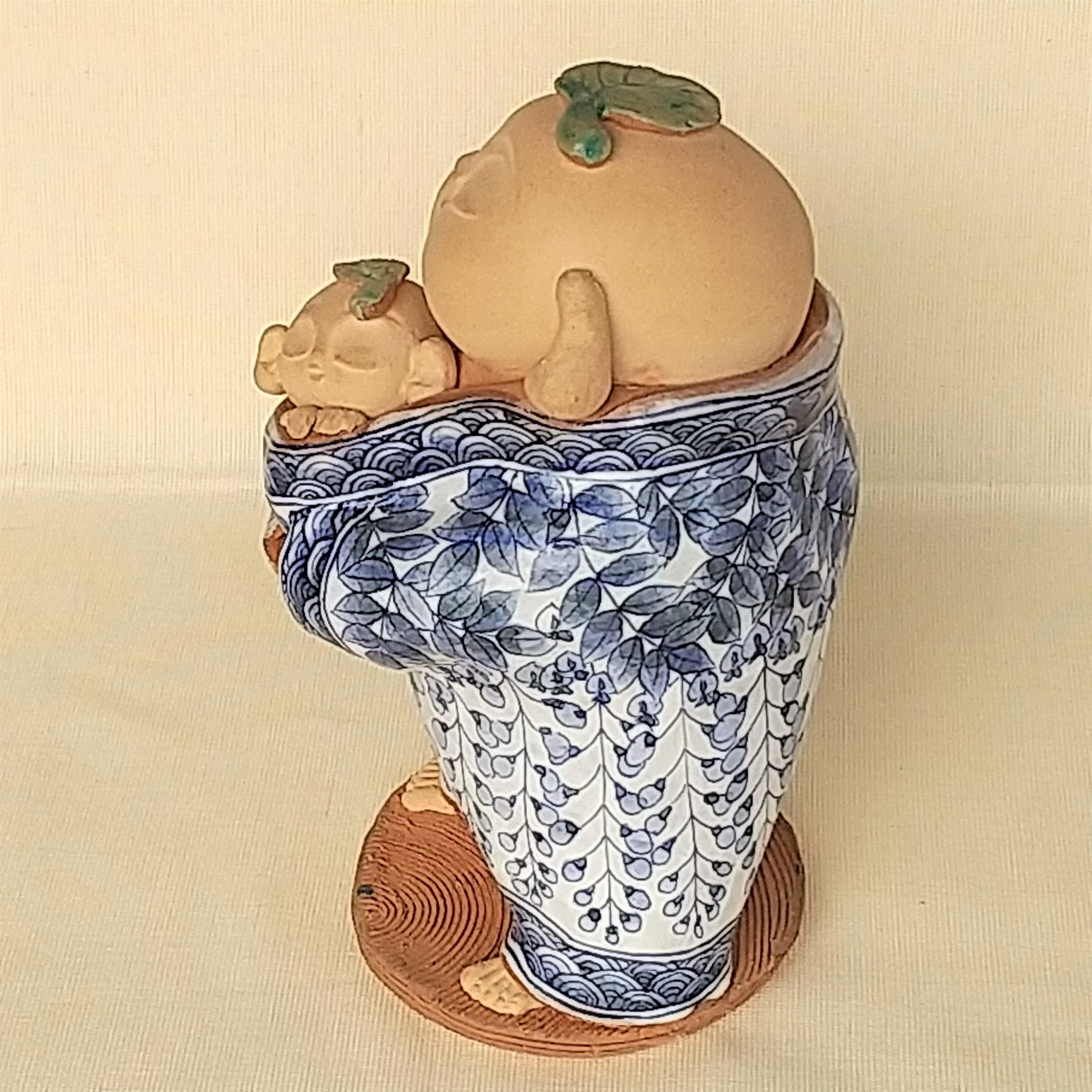 かやごもり窯 童子染付 親子 | 有田焼作家の作品が買えるお店