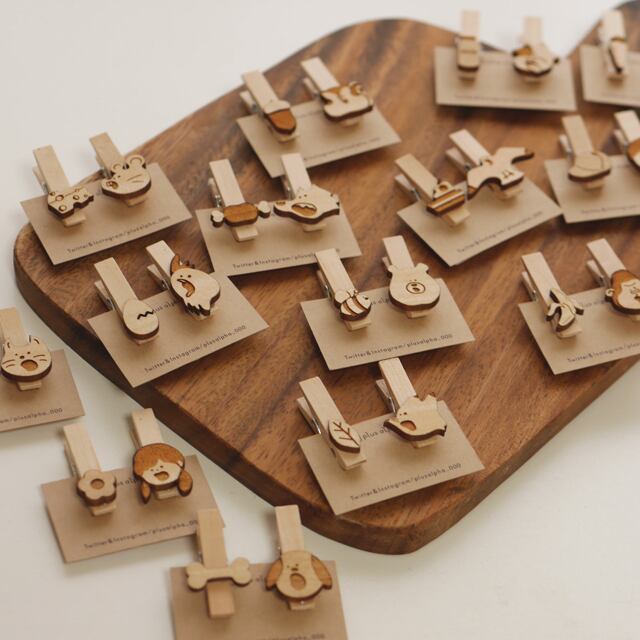 あんぐりシリーズ木製クリップ | plusalpha