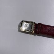 must de cartier カルティエ タンク サントス バックル レザー ベルト /ボルドー