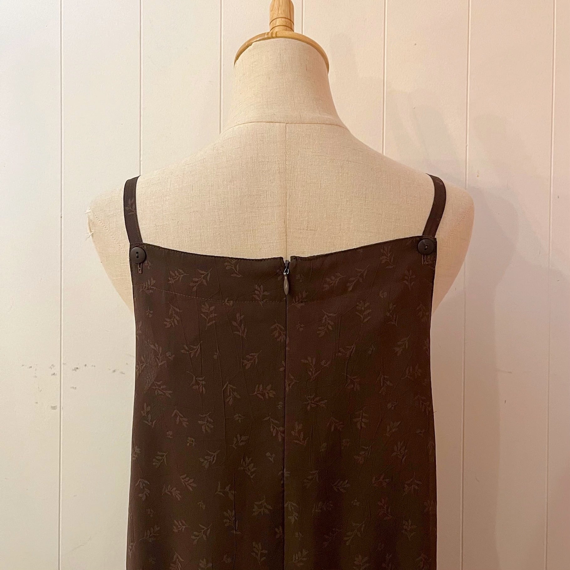 brown camisole sheer one-piece