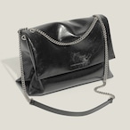 chain leather shoulder bag / l0905
