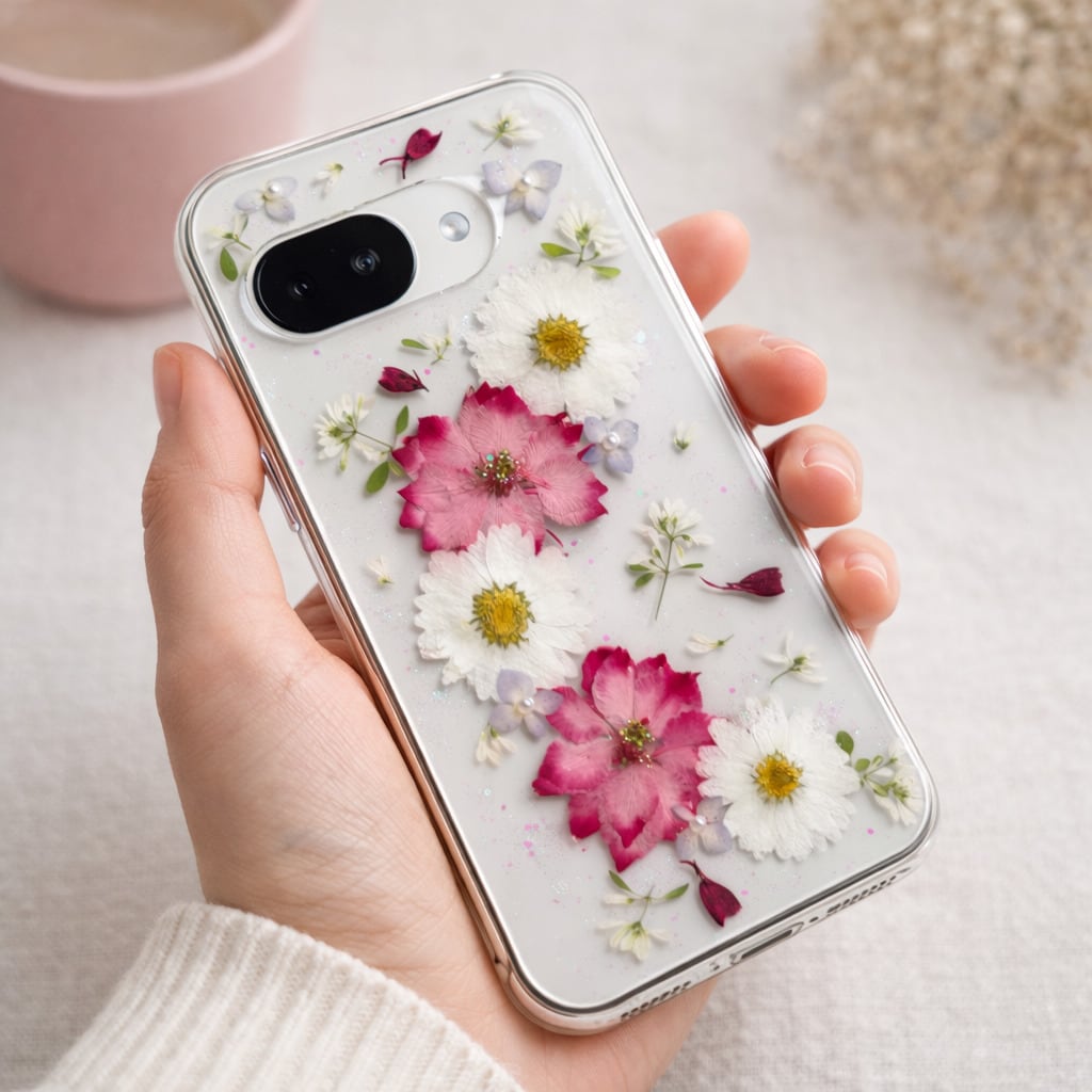 ほぼ全機種対応スマホケース】押し花スマホケース NO.521 押し花