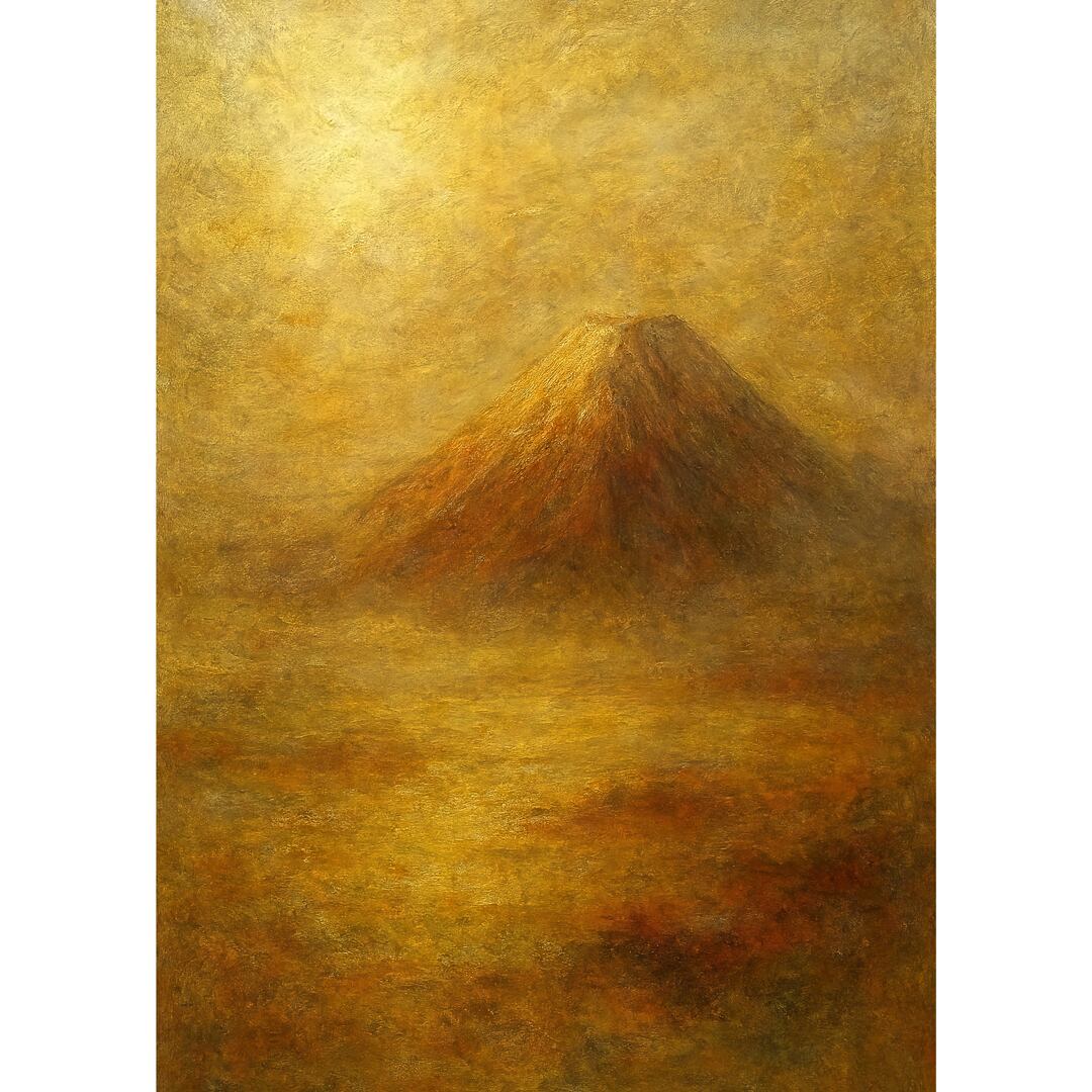 AI富士山】鶴(たづ)鳴き渡る富士 タンチョウ丹頂冬雪日本AI生成画像AI