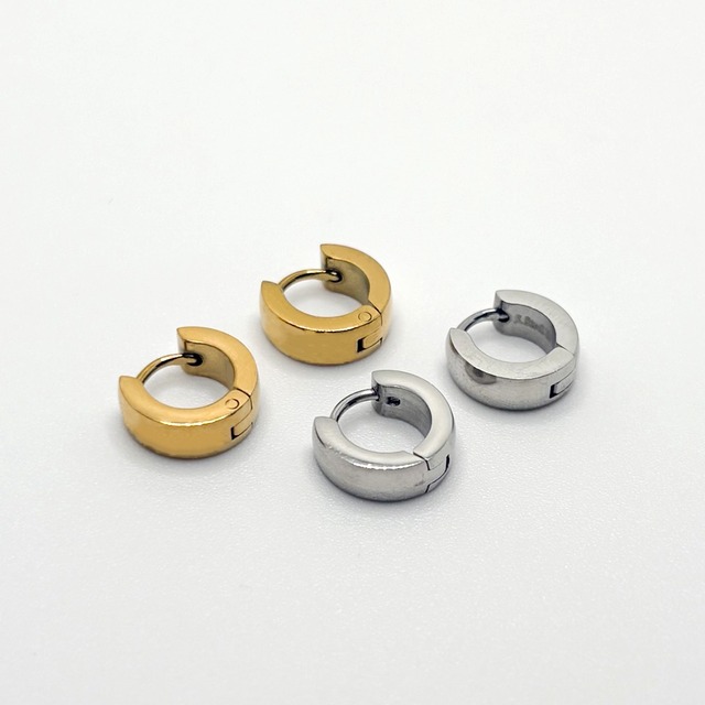 ステンレスワンタッチワイドフープピアス