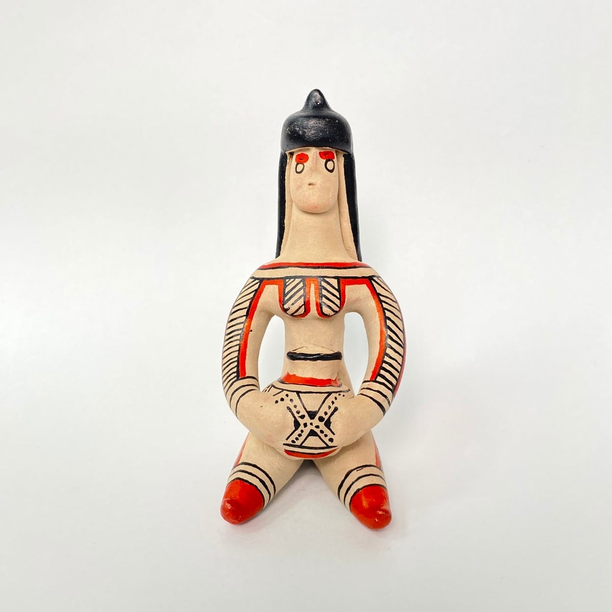 ブラジル カラジャ族 陶器 BONECA 人とつぼ(8)