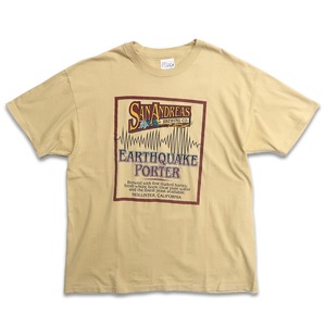 古着 90年代 USA製 HANES ヘインズ プリントTシャツ シングルステッチ ライトカーキ 表記：XL　gd408908n w60327