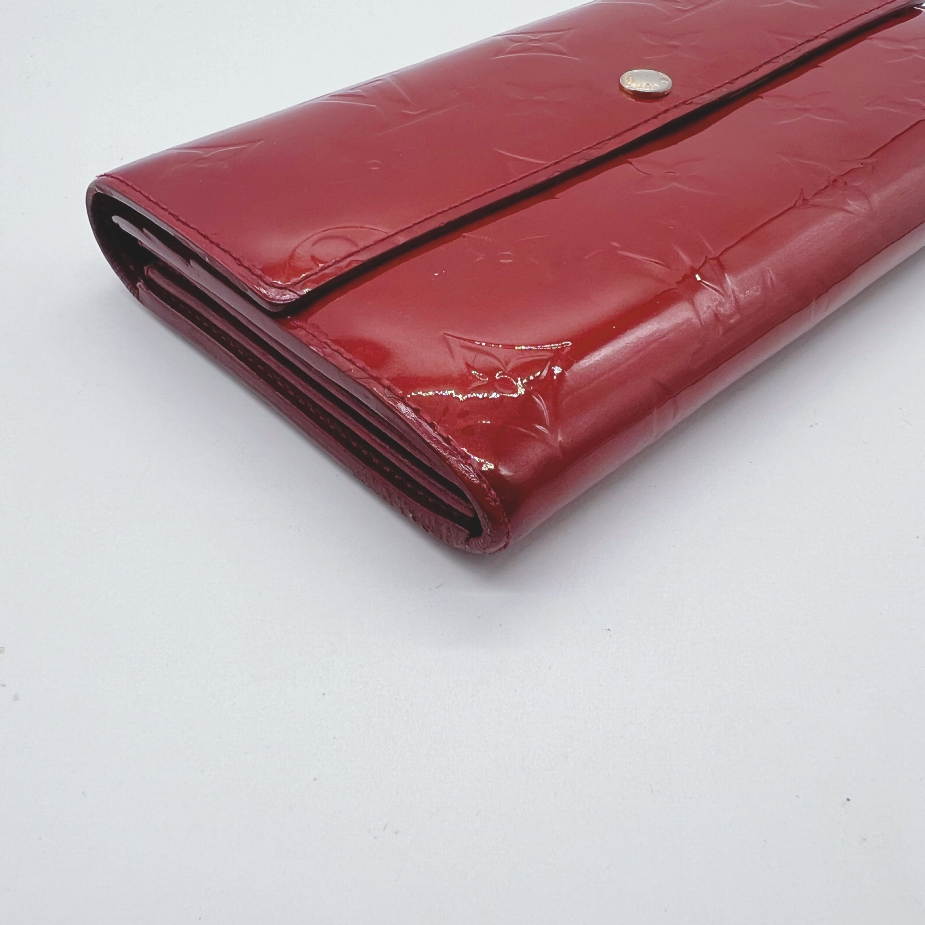 LouisVuitton】ヴィトン ヴェルニ ポシェット ポルト モネ クレディ 長