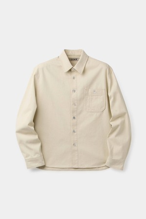 [COOR] Single Pocket Washed Cotton Shirt (Beige) 正規品 韓国ブランド 韓国通販 韓国代行 韓国ファッション クール クーア クアー 日本 店舗