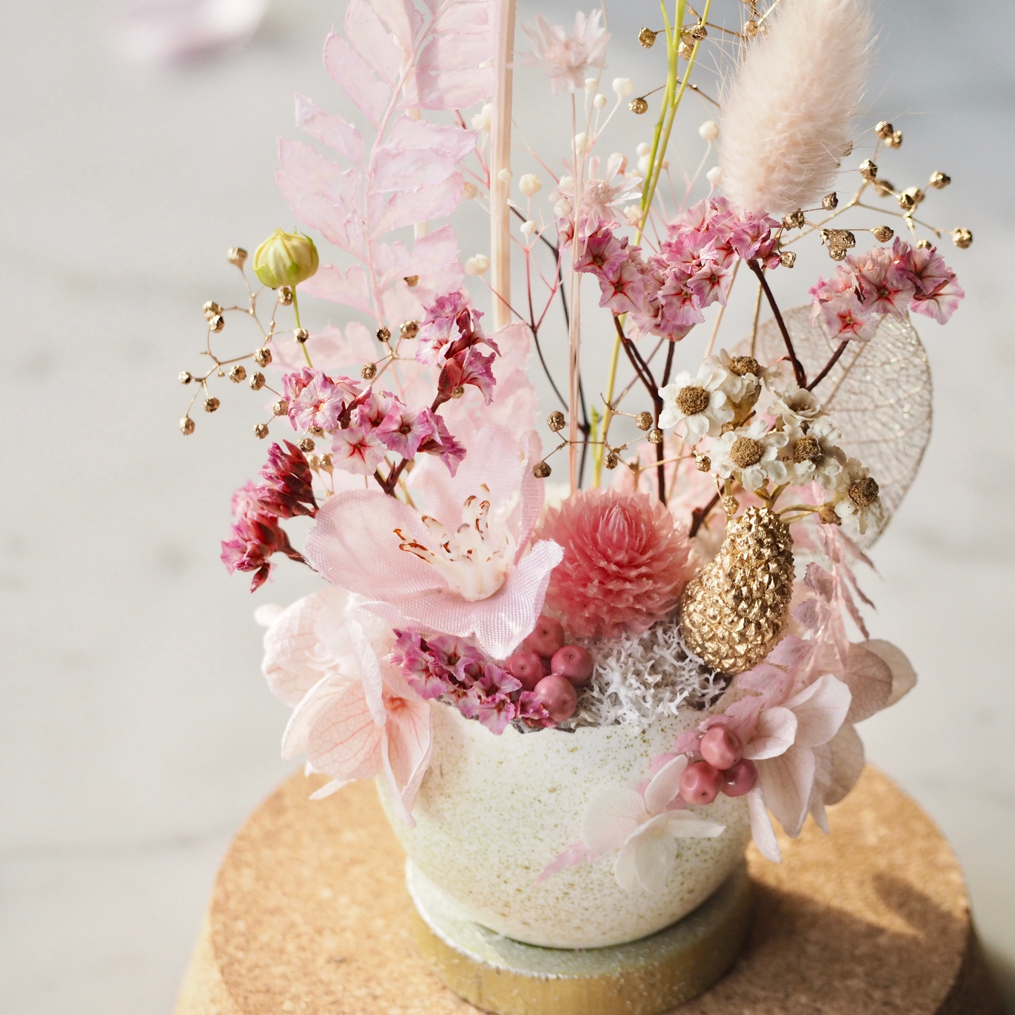 たまごの殻から生まれた桜の庭 花のインテリア工房 銀世界