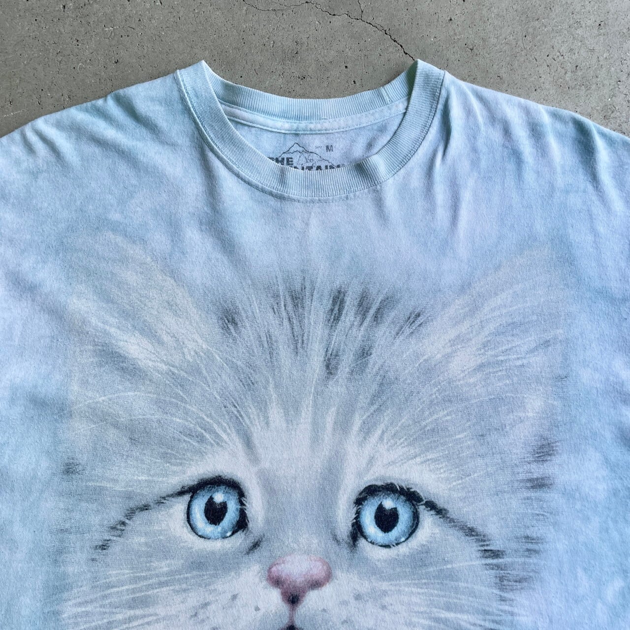 THE MOUNTAIN　猫　ネコ　タイダイ柄　アニマル Tシャツ　サイズM