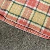 70's~ cotton light flannel check shirt