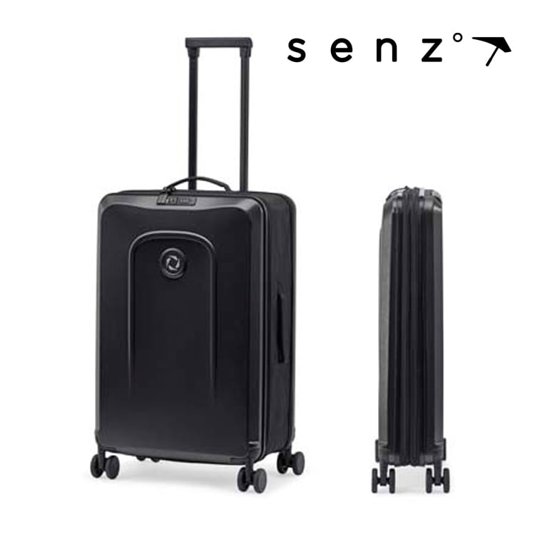 senz° foldaway carry on trolley pure black 8801 センズ キャリー