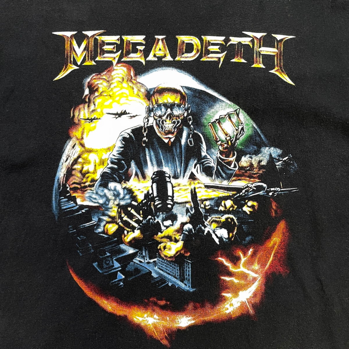 MEGADETH メガデス スカルプリント バンドTシャツ メンズL 古着 バンT