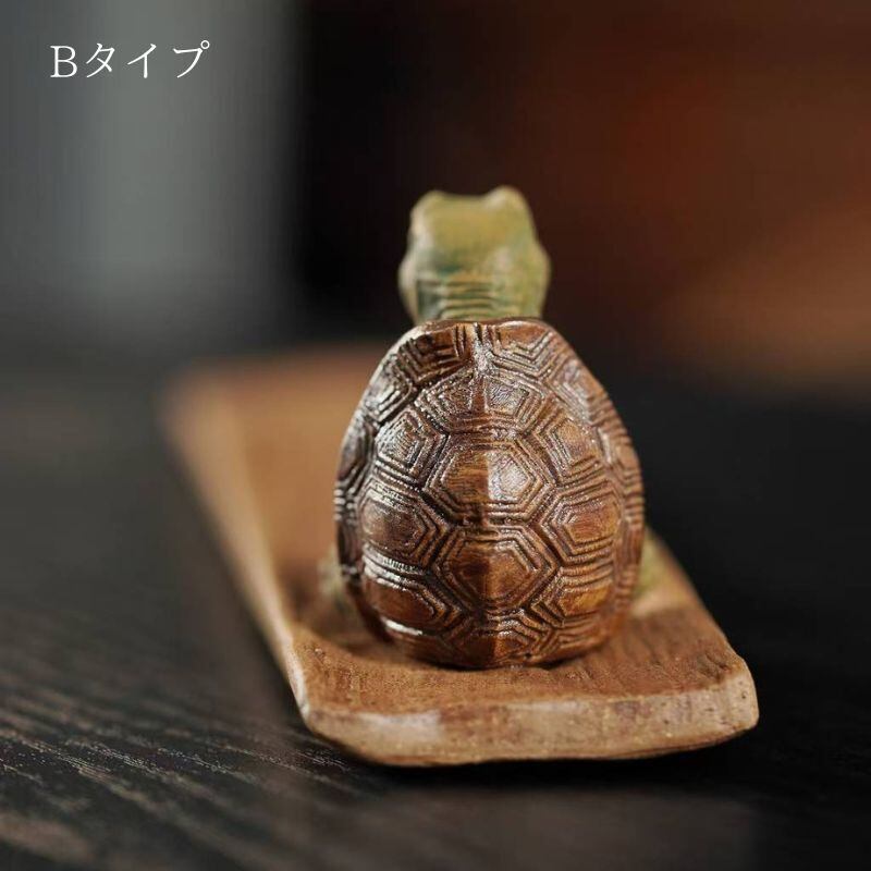 亀 香立て 置物 風水 お香立て インセンスホルダー 卓上置物 かめ