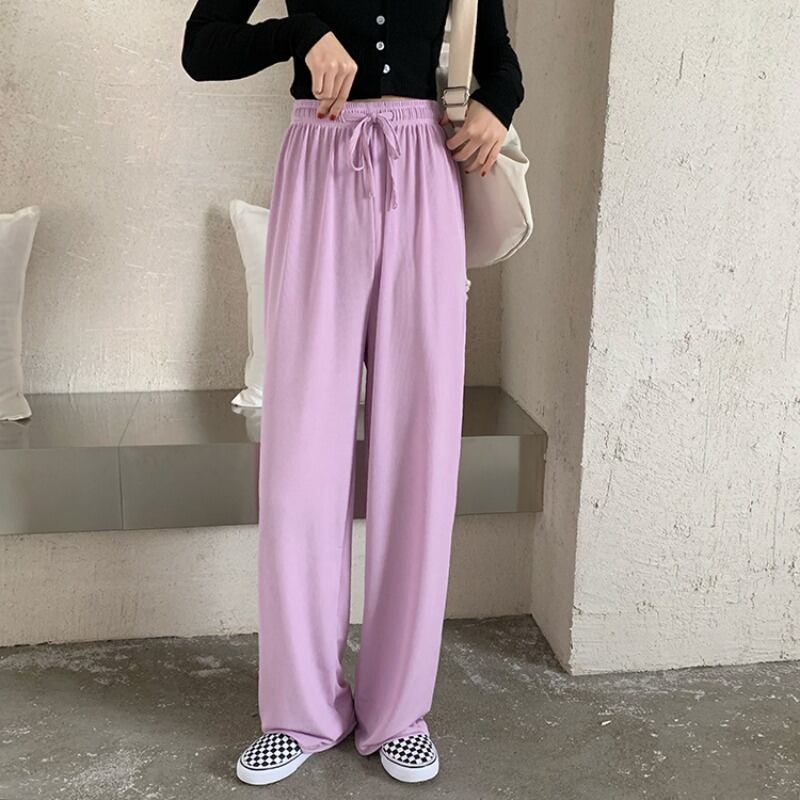 スプリングパンツ ハイウェストウェスト薄手ルーズカジュアル 春物 YY-ファッション69193789623