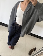 【新作5%OFF・3日間】Over-fit Cotton Cardigan_4colors