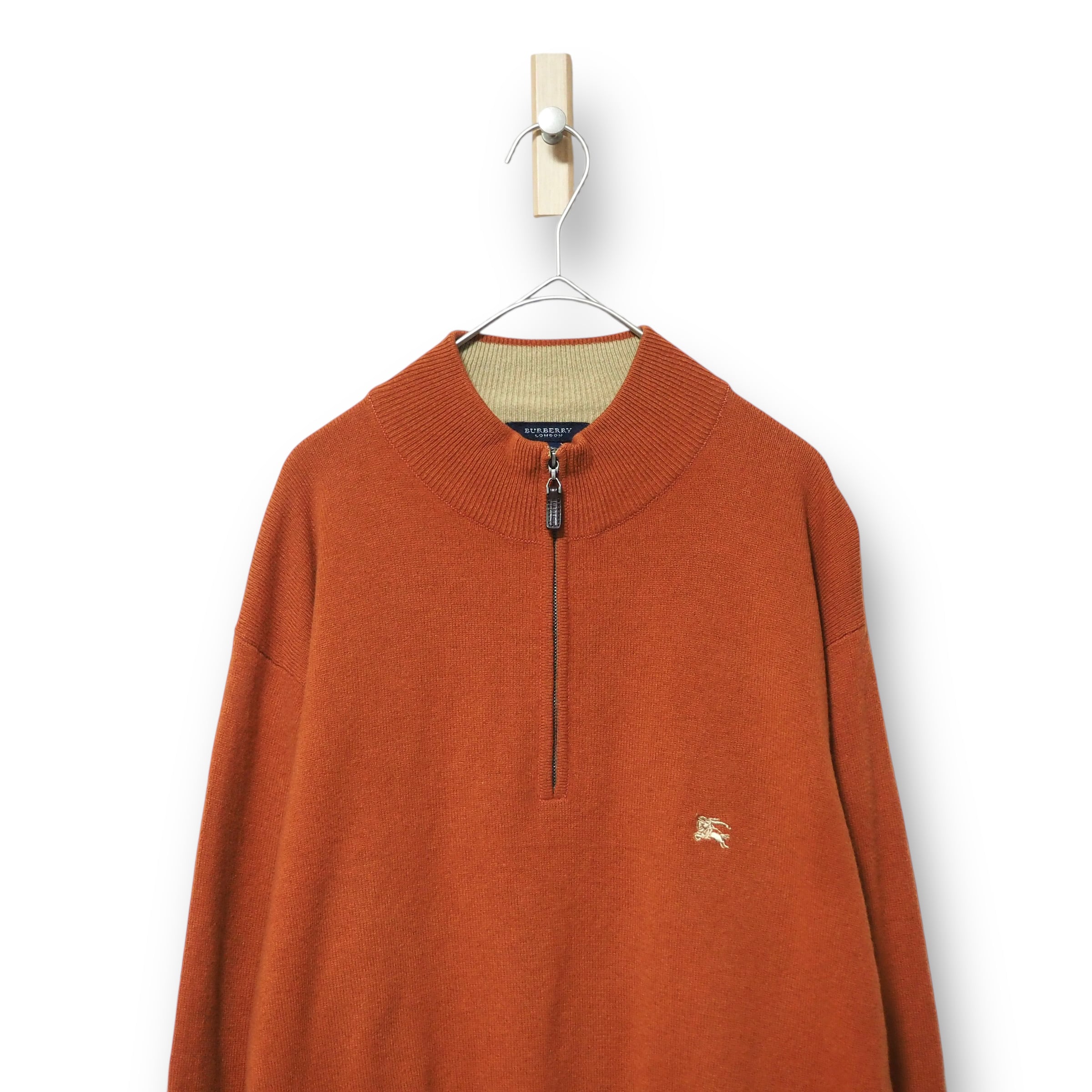 【BURBERRY】ハーフジップニット