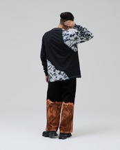 【数量限定販売】黒染めタイダイL/S T-shirts 切り絵