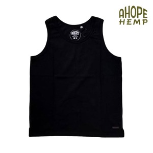 A HOPE HEMP アホープヘンプ SZ ジャージ タンクトップ HZ-1029 メンズ レディース ヘンプ オーガニックコットン ノースリーブ 無地 インナー 春夏 アウトドア CHACOAL-BLACK