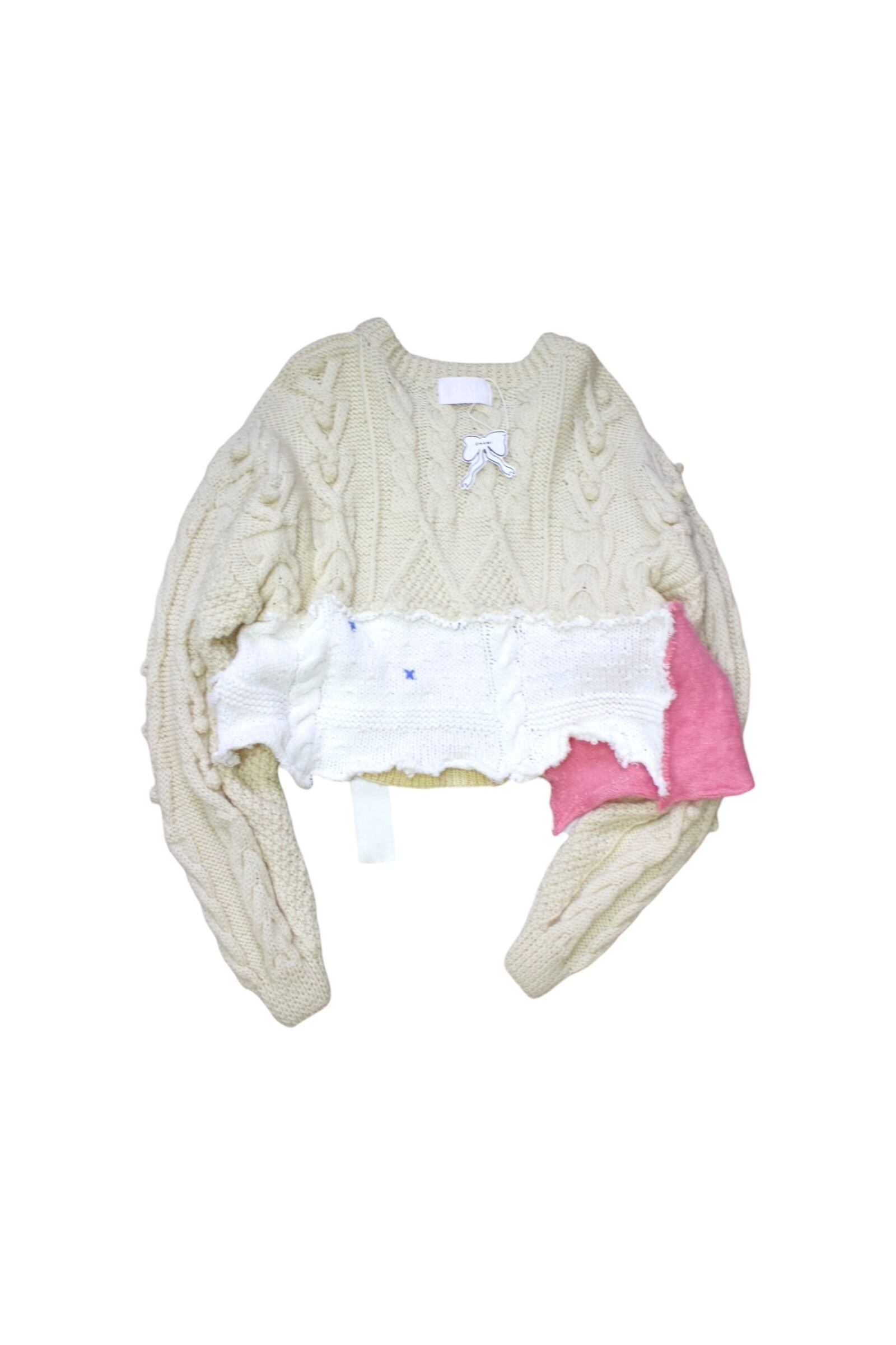 fisherman knit rebuilding ribbon tops CHAMI shop