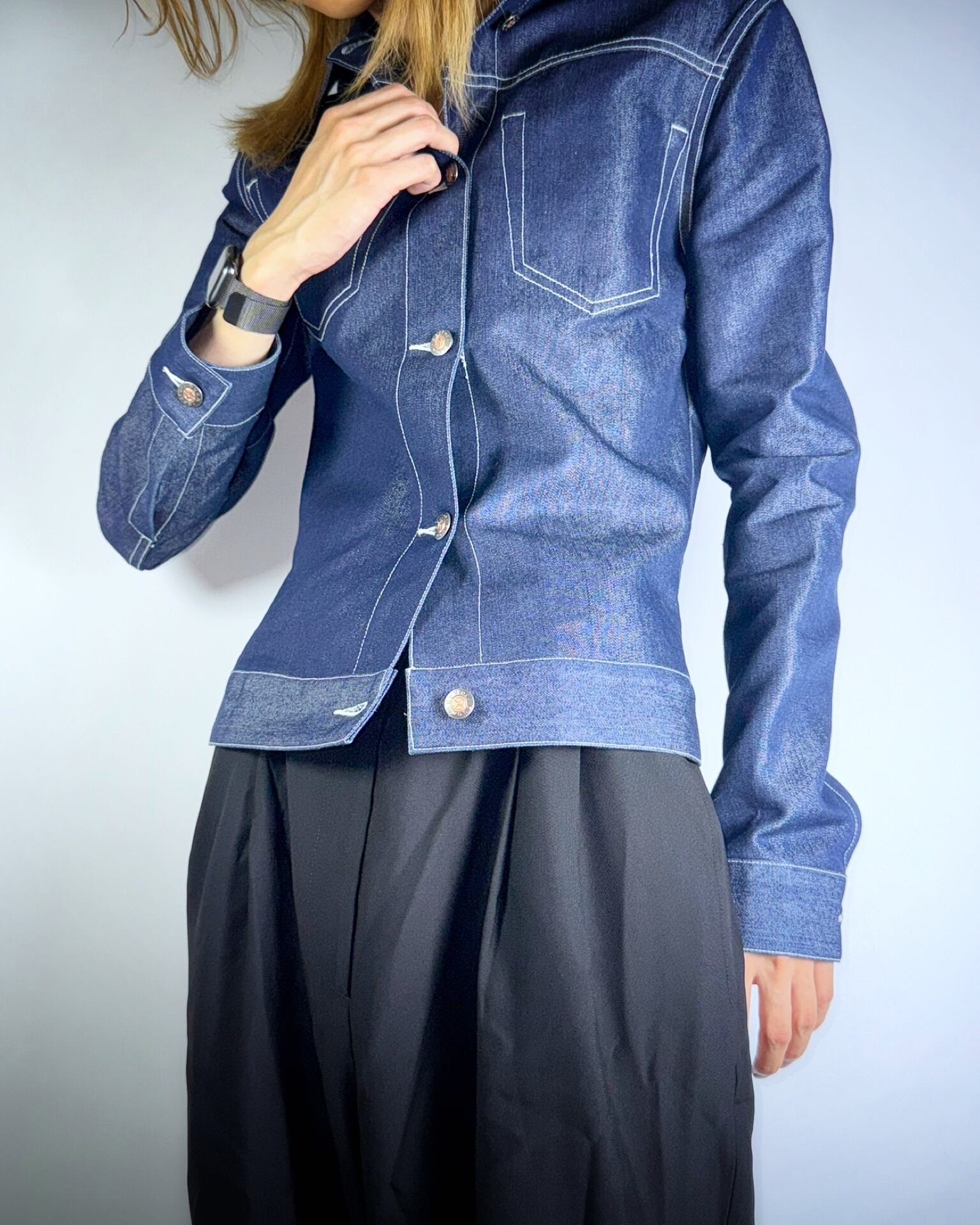 dexter wong shiny denim JKT | seed