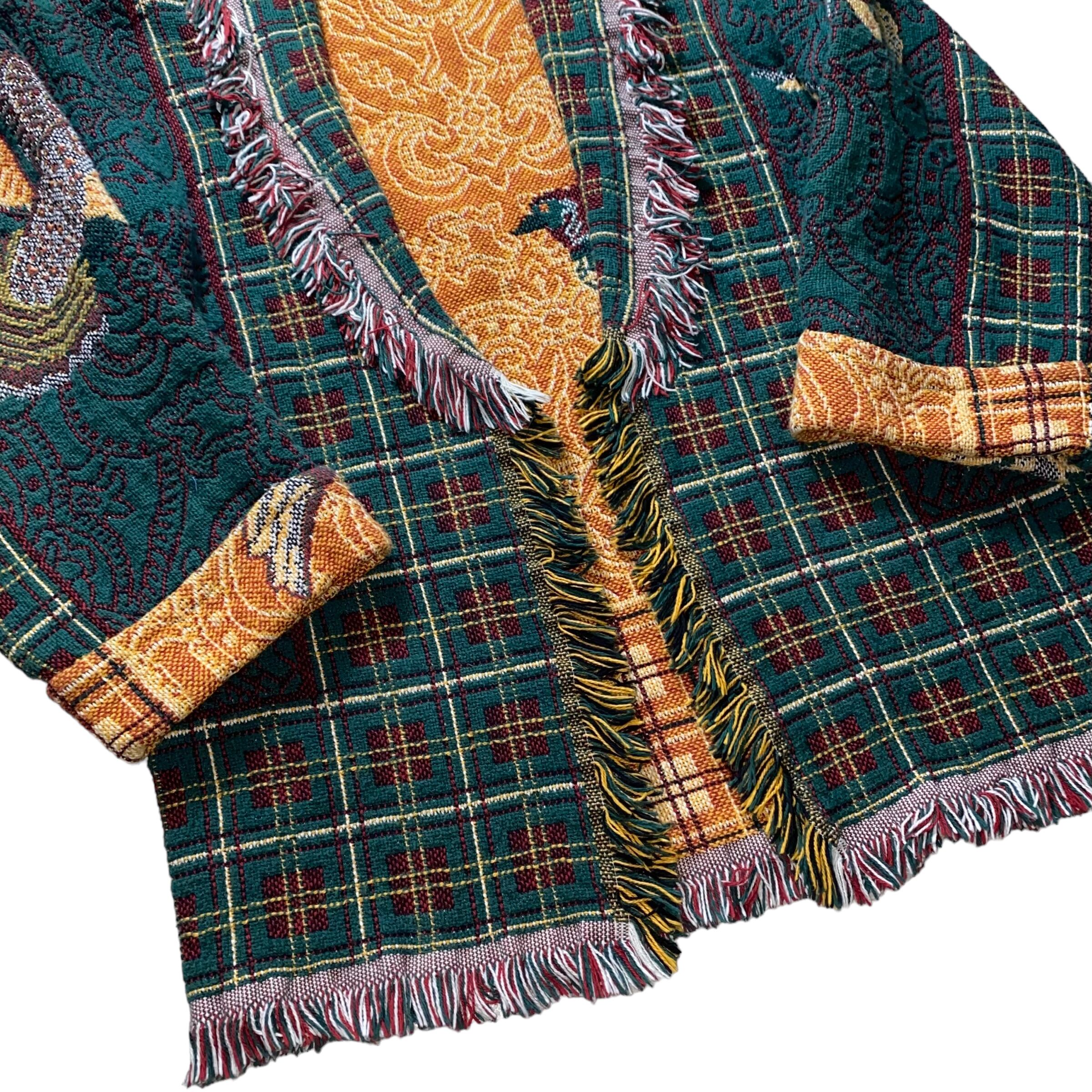vintage GOODWIN WEAVERS blanket tapestry cardigan jacket | NOIR ONLINE