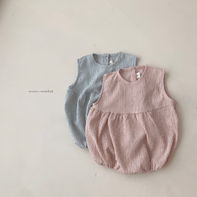 【即納】mimi market　Stripes Bodysuit  ブルー　赤　2色