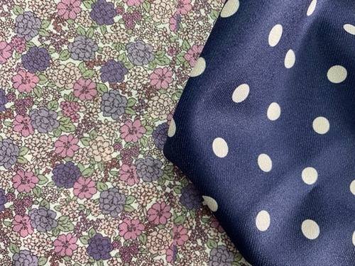 R27 ウールライクツイルリバーシブルプリント 生地幅145cm ポリエステル100%