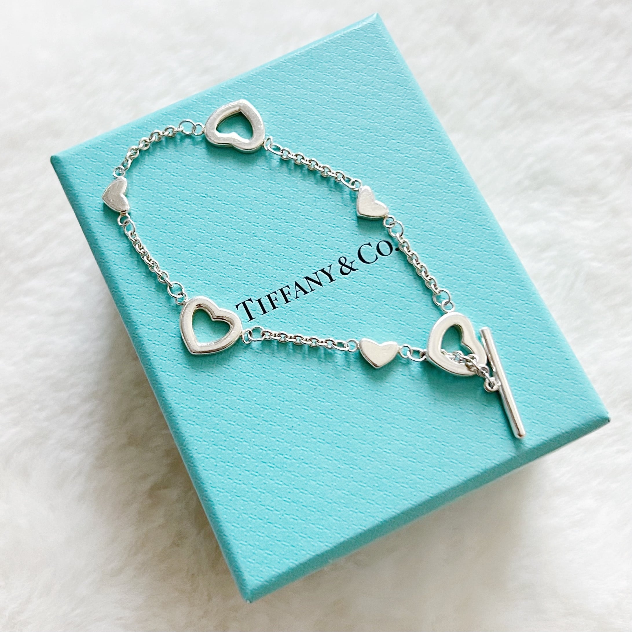 TB7061】Tiffany&Co. 5 open heart bracelet/ティファニー