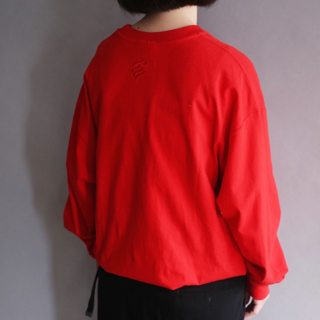 front and sleeve print  l/s big tee