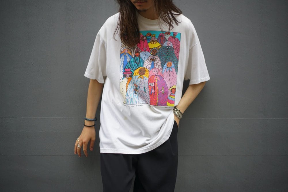 KIKI SUAREZ - Made In USA] Vintage Art Print T-Shirt [1990s