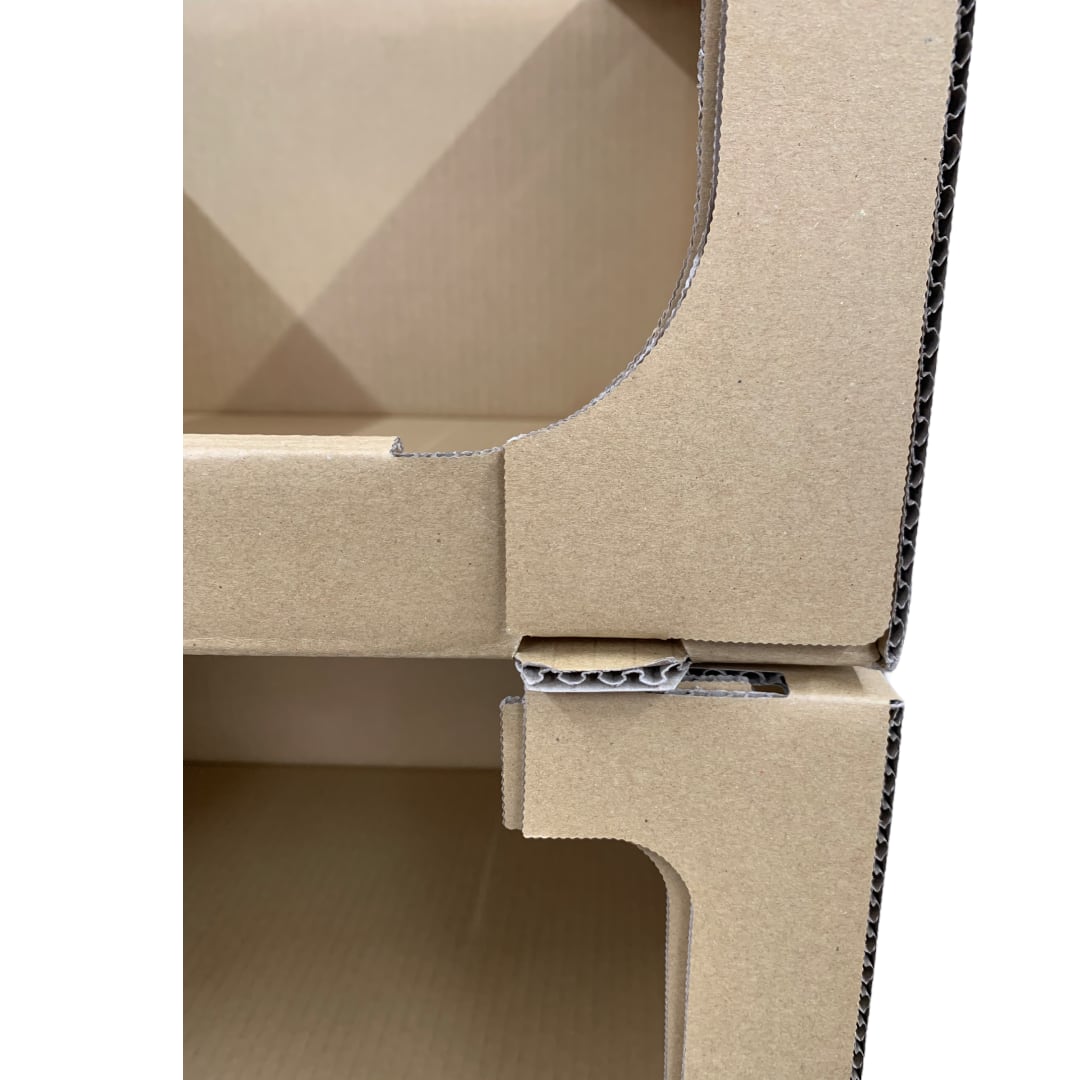 スタッキング 収納 ボックス 段ボール 棚 連結 洋服 収納 服 DB