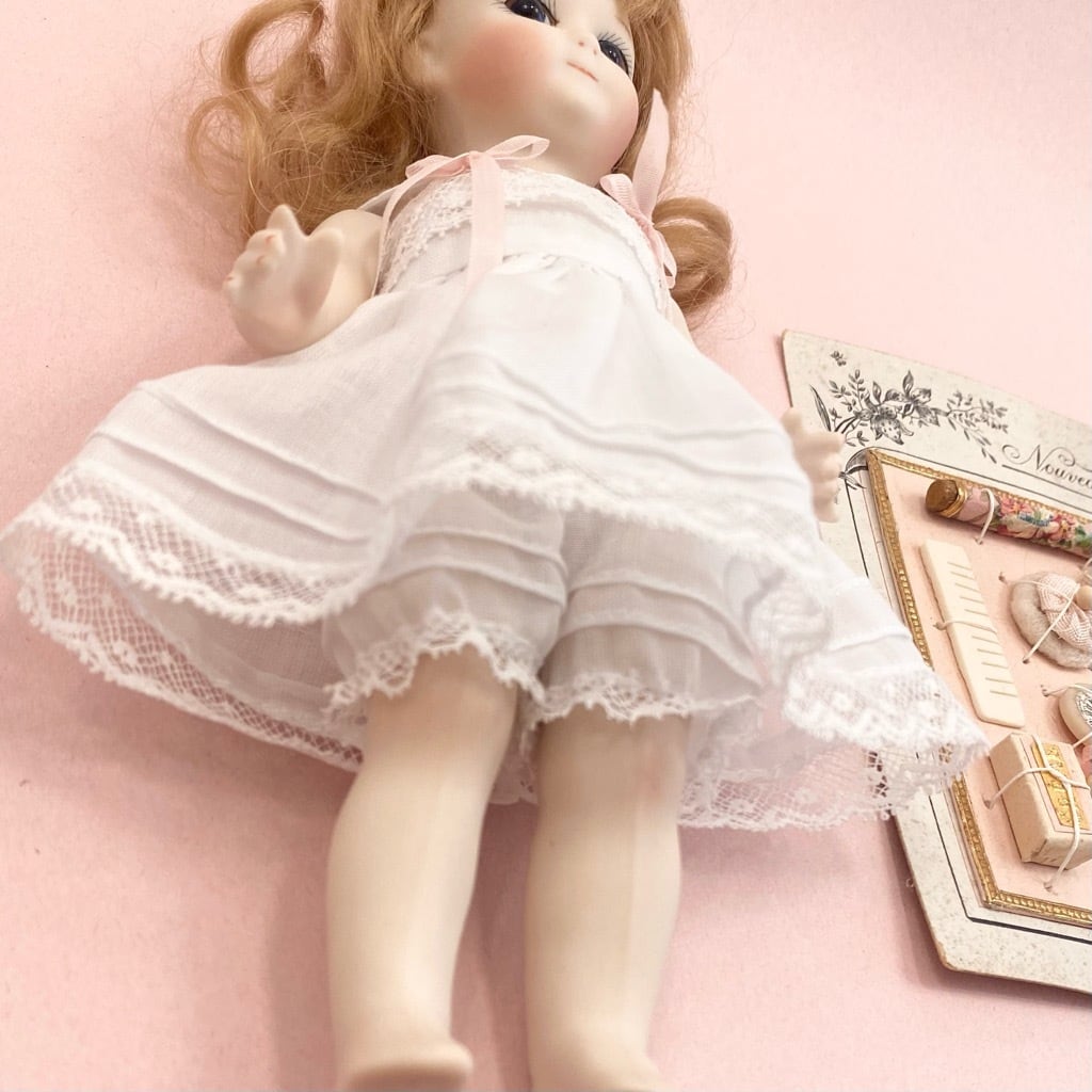 完成品/ドール下着】スリップ&ドロワーズ/18cmドールサイズ | Shall we