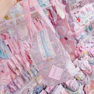 【E7】166-3ぬいぐるみ付2wayビニールバッグL(ショルダーひも別売)